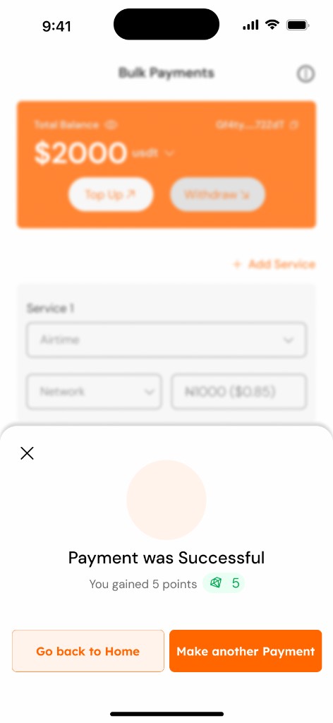 Success modal
