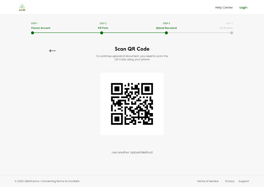 QR registration
