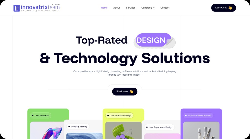 Innovatrix Teams agency website